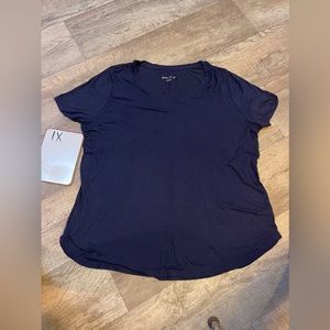 1X Ava & Viv Scoop Neck Navy Tee